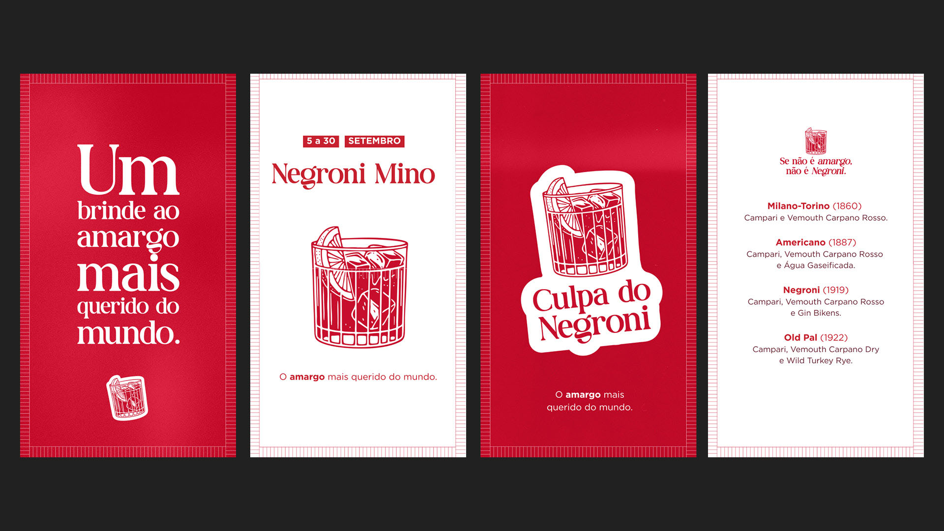 Campanha Negroni — sequência de stories da campanha